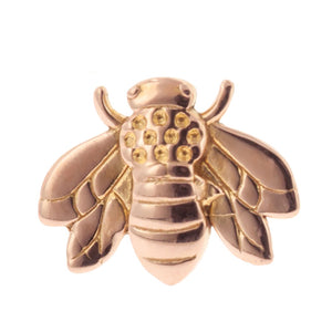 Bee Gold Threadless End (Body Gems)