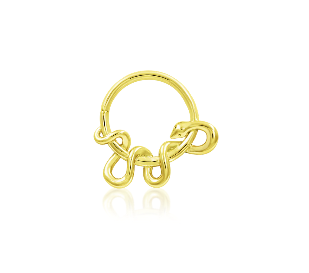 Kaa Serpent Wrapped Gold Seam Ring (Junipurr)