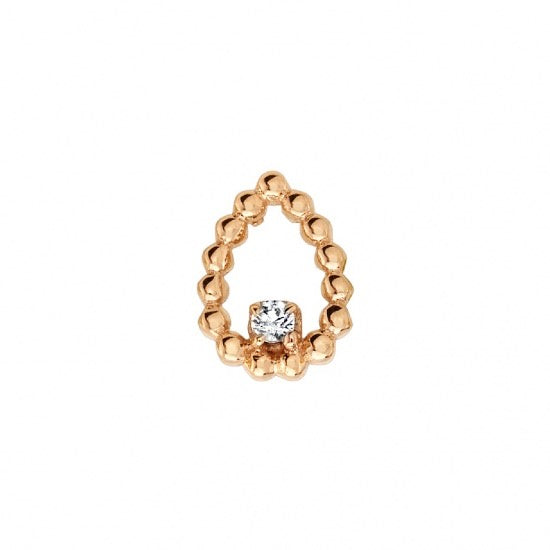 Beaded Sophie Tear Gold CZ Threadless End (BVLA)