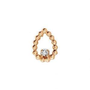 Beaded Sophie Tear Gold CZ Threadless End (BVLA)