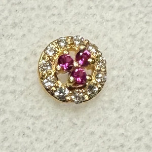 Jasmine 18k Yellow Gold CZ Ends (DNA)