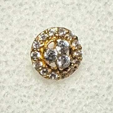 Jasmine 18k Yellow Gold CZ Ends (DNA)