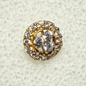 Jasmine 18k Yellow Gold CZ Ends (DNA)