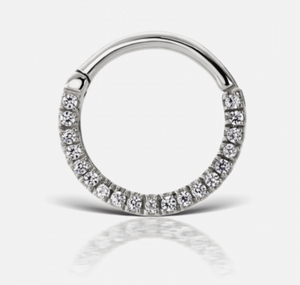 Dhara Diamond Eternity Clicker 16g 3/8 - 9.5mm (Maria Tash)