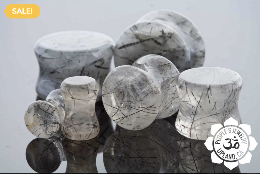 Tourmaline Double Flare Plug Pair (Peoples)