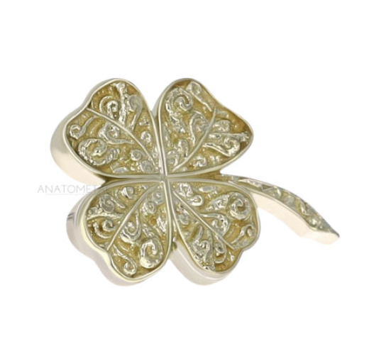Shamrock Yellow Gold Threadless End (Anatometal)
