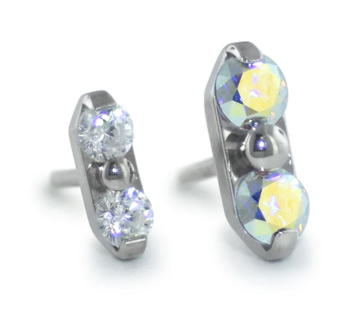 Titanium Duet Gem Threadless End (NeoMetal)