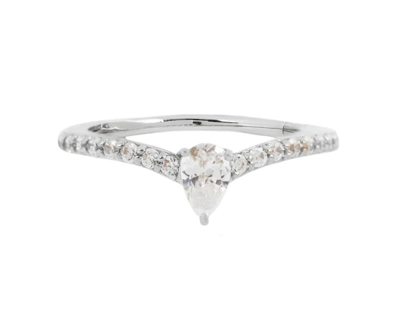 Nyx 16g 5/16 White Gold CZ Clicker (Buddha)