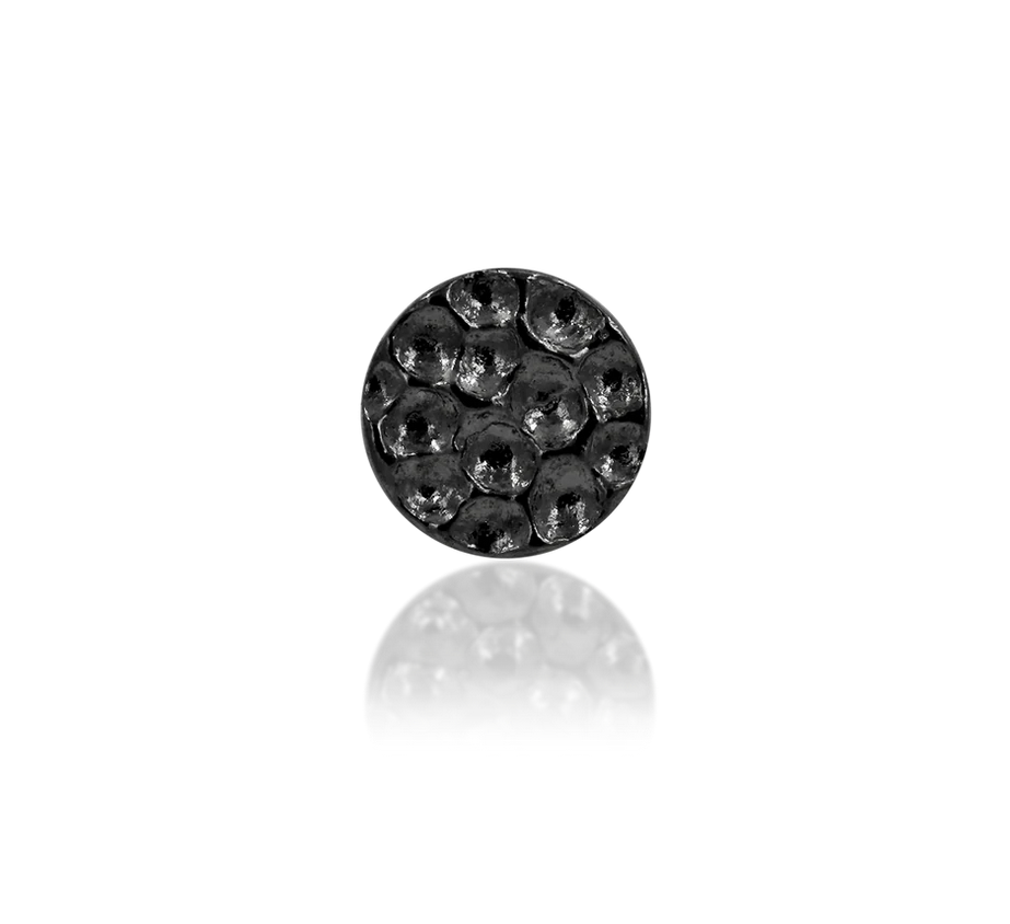 Scene Hammered Disc Black Rhodium Gold Threadless End (Junipurr)