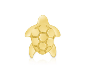 Sea Turtle Yellow Gold Threadless End (NorVoch)