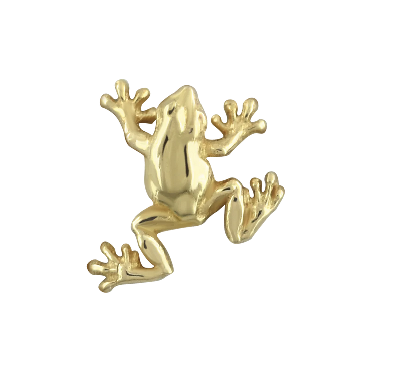 Tree Frog 18kt Yellow Gold Threadless End (Anatometal)