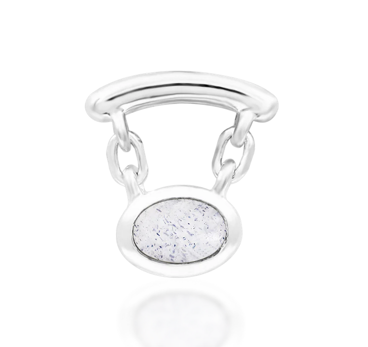 Bella White Gold Labradorite Dangle Threadless End (Junipurr)