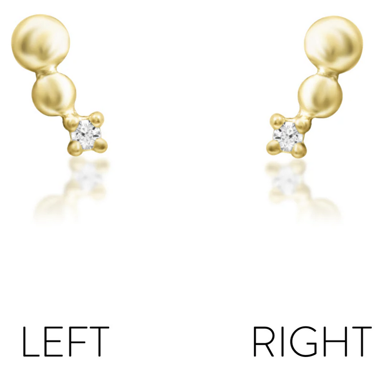 Spark Yellow Gold CZ Threadless End (Junipurr)