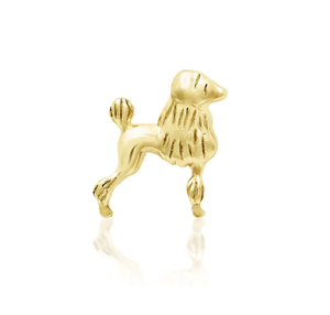 Poodle Yellow Gold Threadless End (Junipurr)