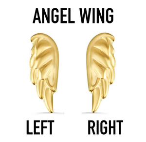 Angel Wing Yellow Gold Threadless End (NorVoch)