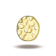 Hammered Disc Gold Threadless End (Body Gems)