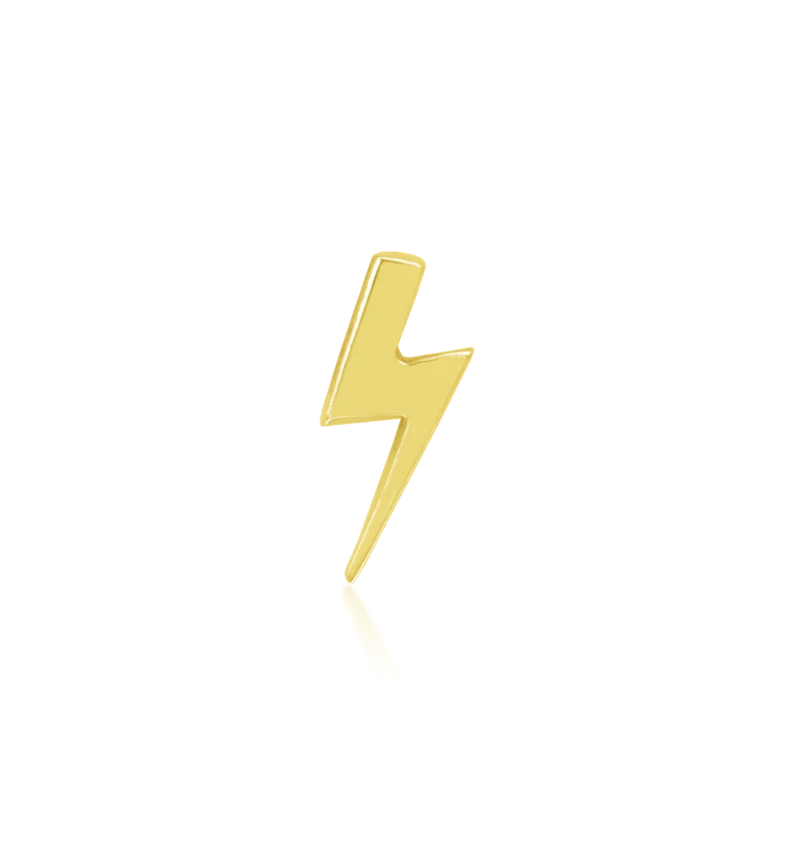 Gold Lightning Bolt Threadless End (Junipurr)