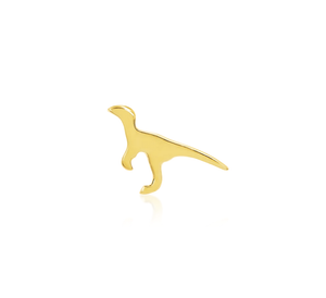 Dinosaur - Left Facing Gold Threadless End (Junipurr)