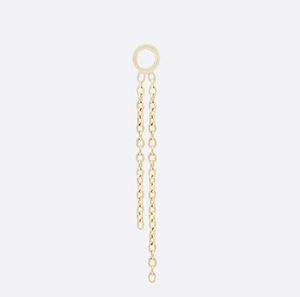 Cascade 02 Yellow Gold Chain Charm (Tether)