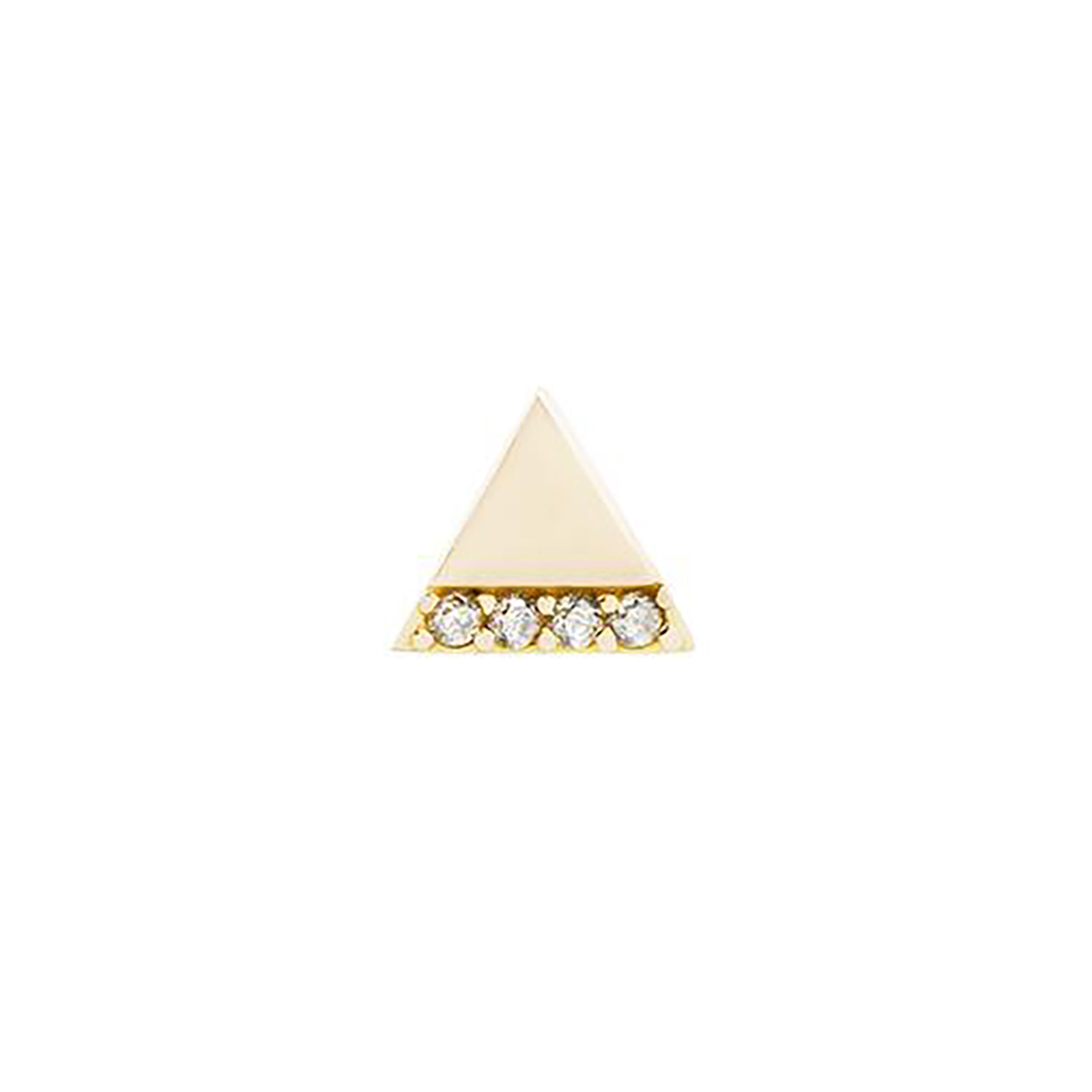 Love Triangle Gold Threadless End (Buddha)