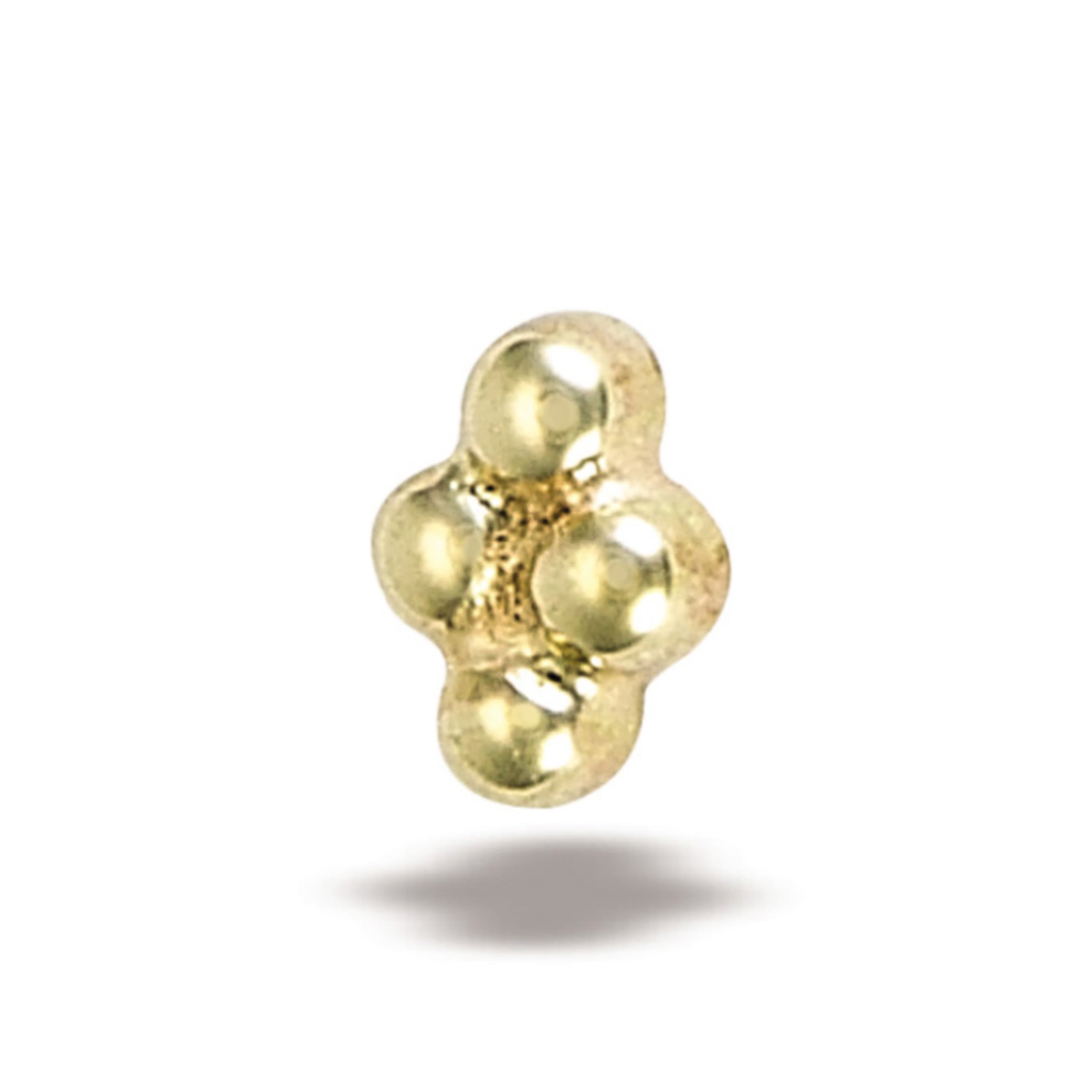 4 Bead Gold Threadless End (Body Gems)